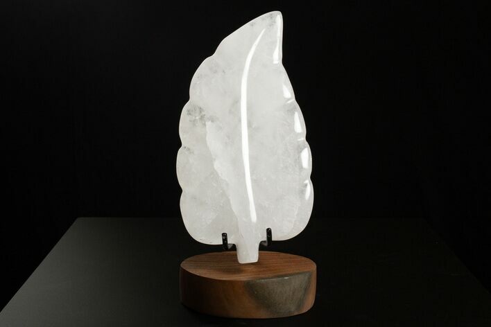Polished Quartz Leaf with Stand - Madagascar #338390